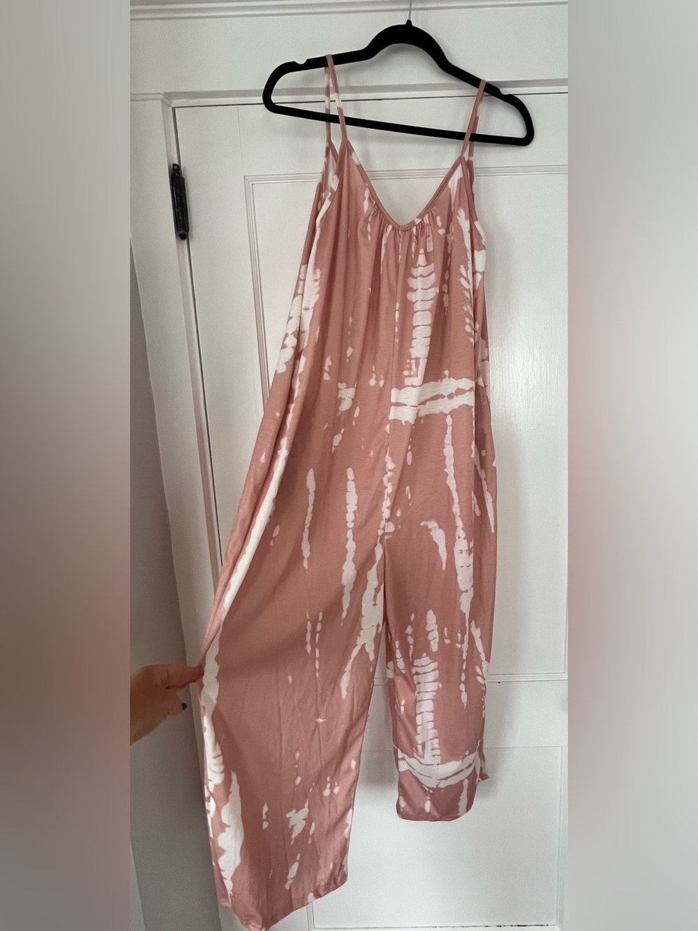 Blush Pink Tie-Dye Wide Leg Jumpsuit